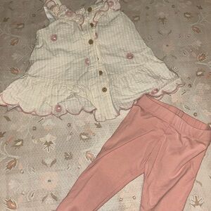 Pink and White Kids Matching Set